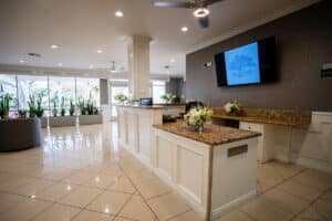 The nurses' station at Paradise Valley Manor care center